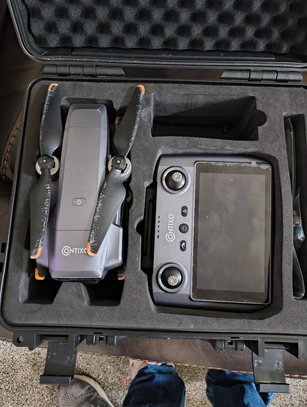 Contixo F33 Foldable Drone with Controller - Gray & Black